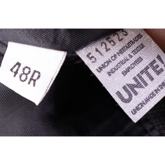 HART SCHAFFNER & MARX GOLD TRUMPETER Gray Wool 2 Button Sport Coat Jacket Sz 48R - Picture 11 of 13